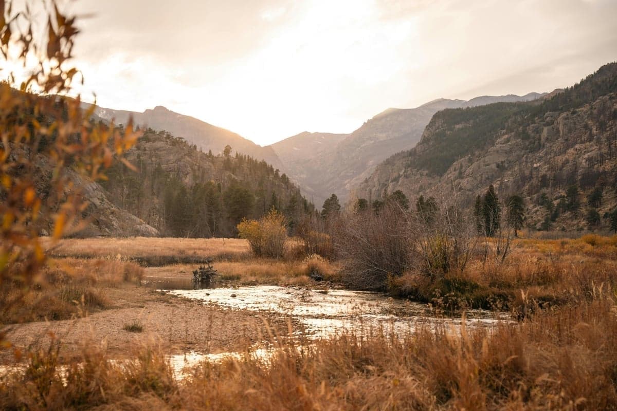 The Blue River below Dillon Reservoir in autumn. Cold tailwater temperatures keep this a midday fishery year-round.