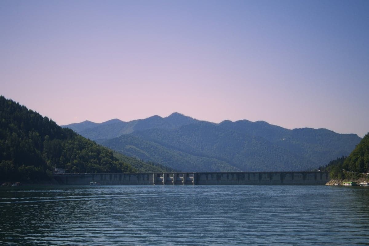 A dam holding back a mountain reservoir. What matters below Cheesman is that it draws from three depths, which is why the canyon holds trout-friendly temperatures through a Colorado August.