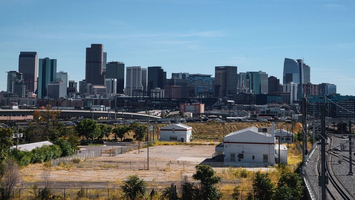 Downtown Denver. The South Platte runs through the middle of this and holds 20-pound carp.