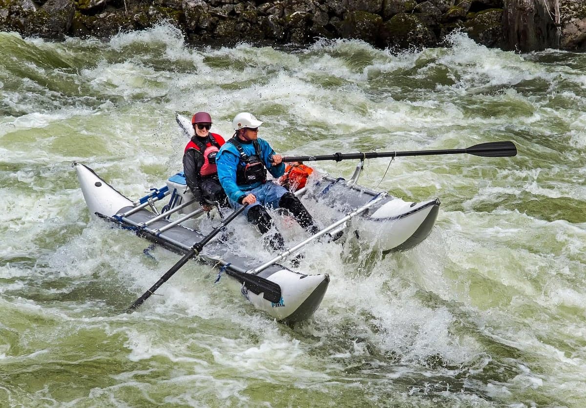 Whitewater rafting on an Idaho river. The state holds more navigable whitewater miles than any other in the Lower 48.