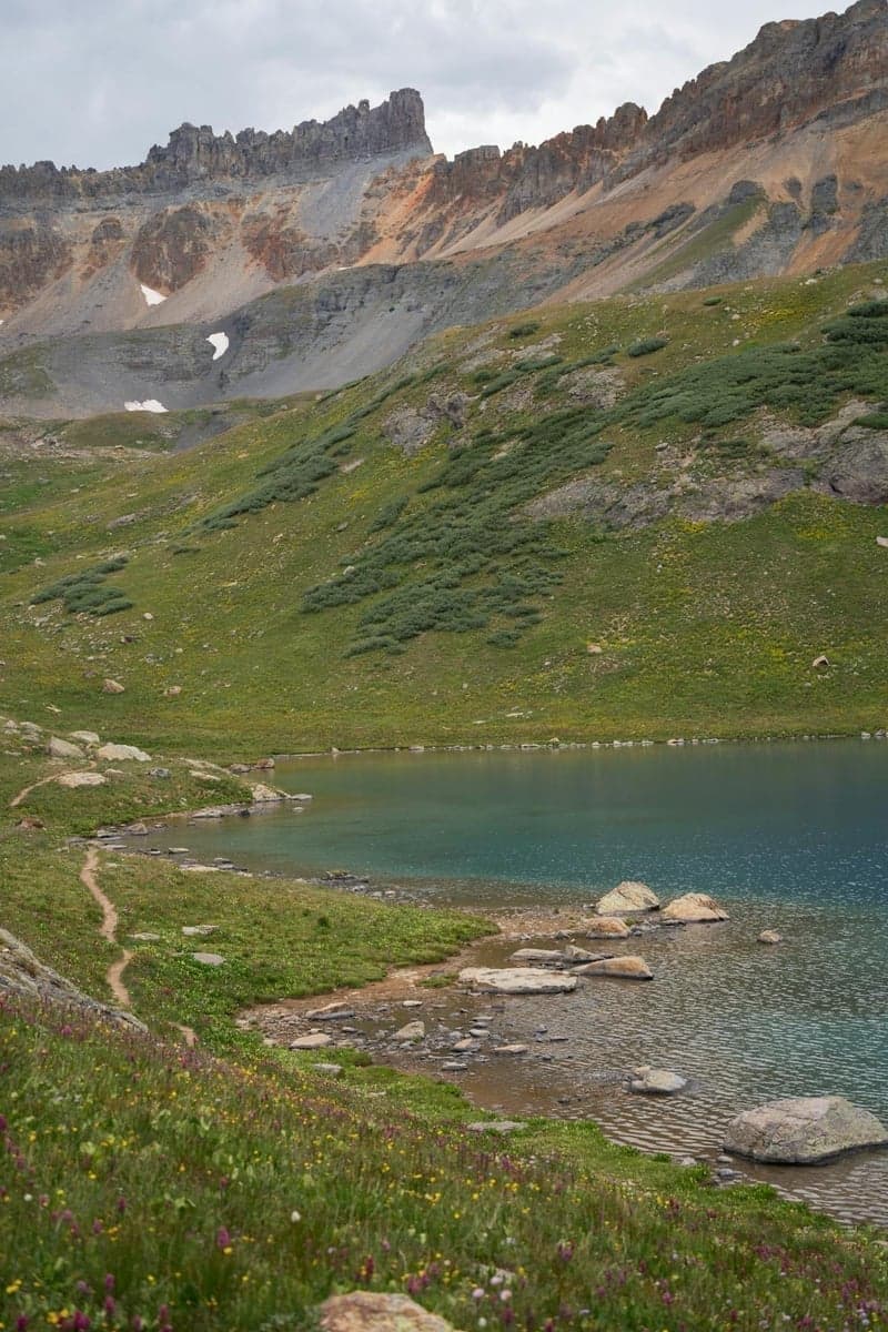 San Juan National Forest alpine lake - the stunning reward for hiking at elevation