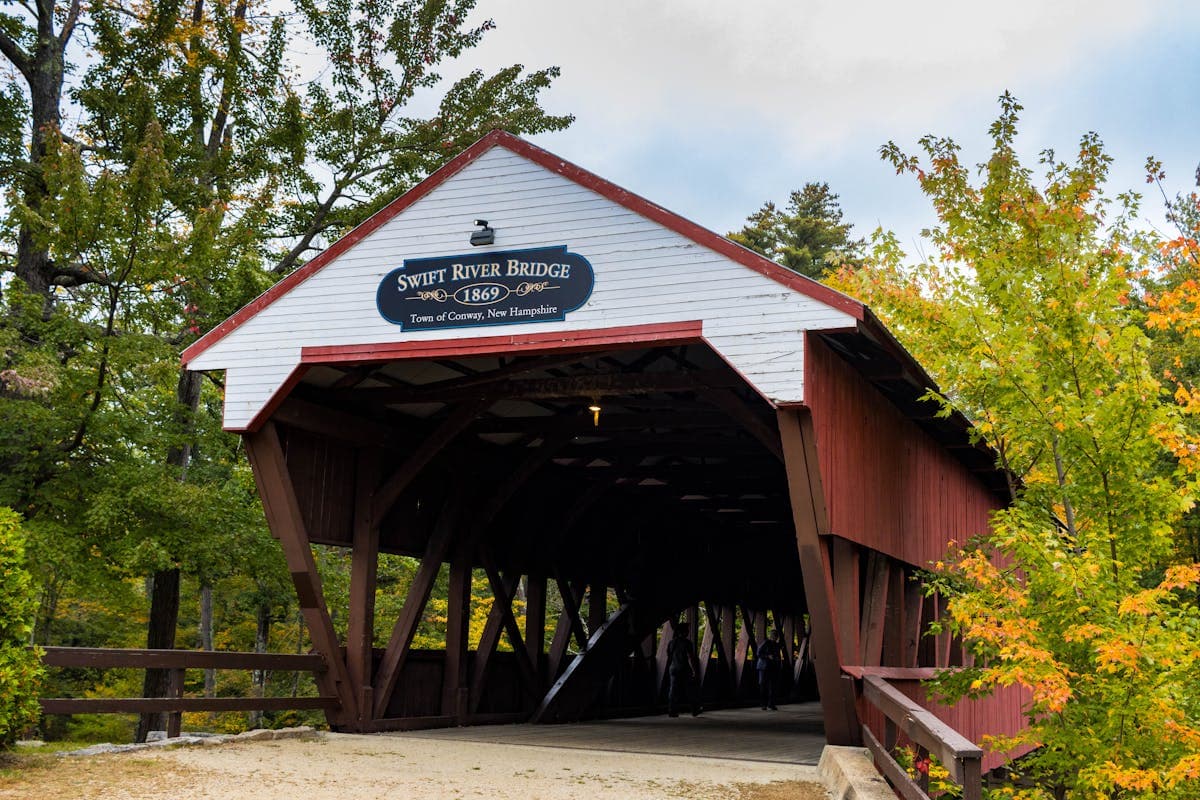 The Swift River Covered Bridge in Conway -- covered bridges mark several access points along the Saco and its tributaries
