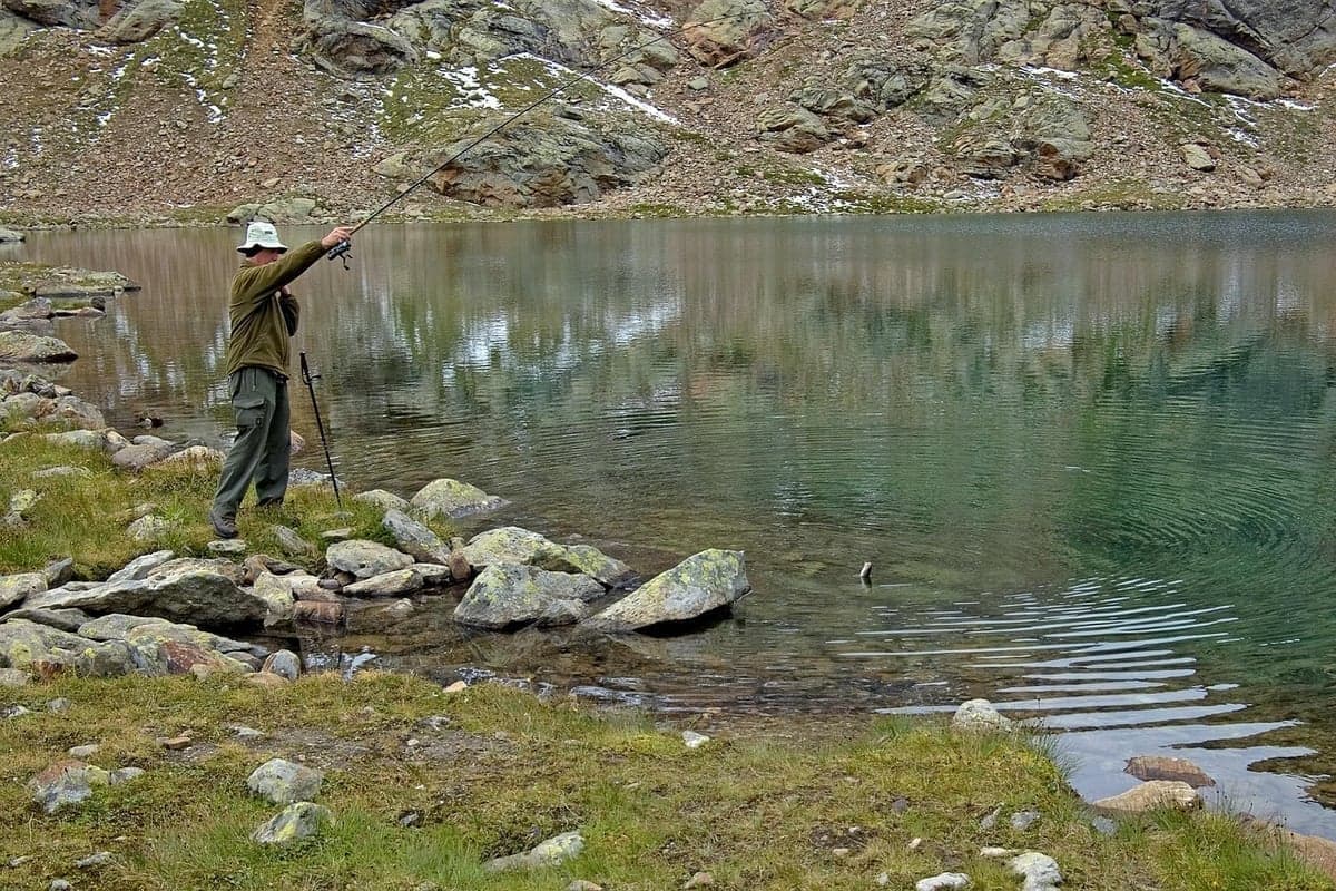 Alpine lake fly fishing - wilderness solitude and eager brook trout and cutthroats