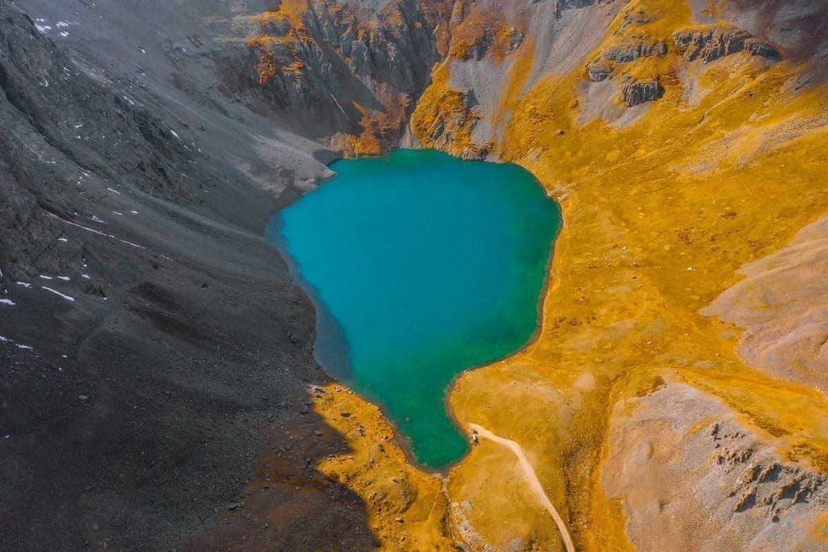 Alpine lakes from above - many get stocked by plane because there's no other way to reach them