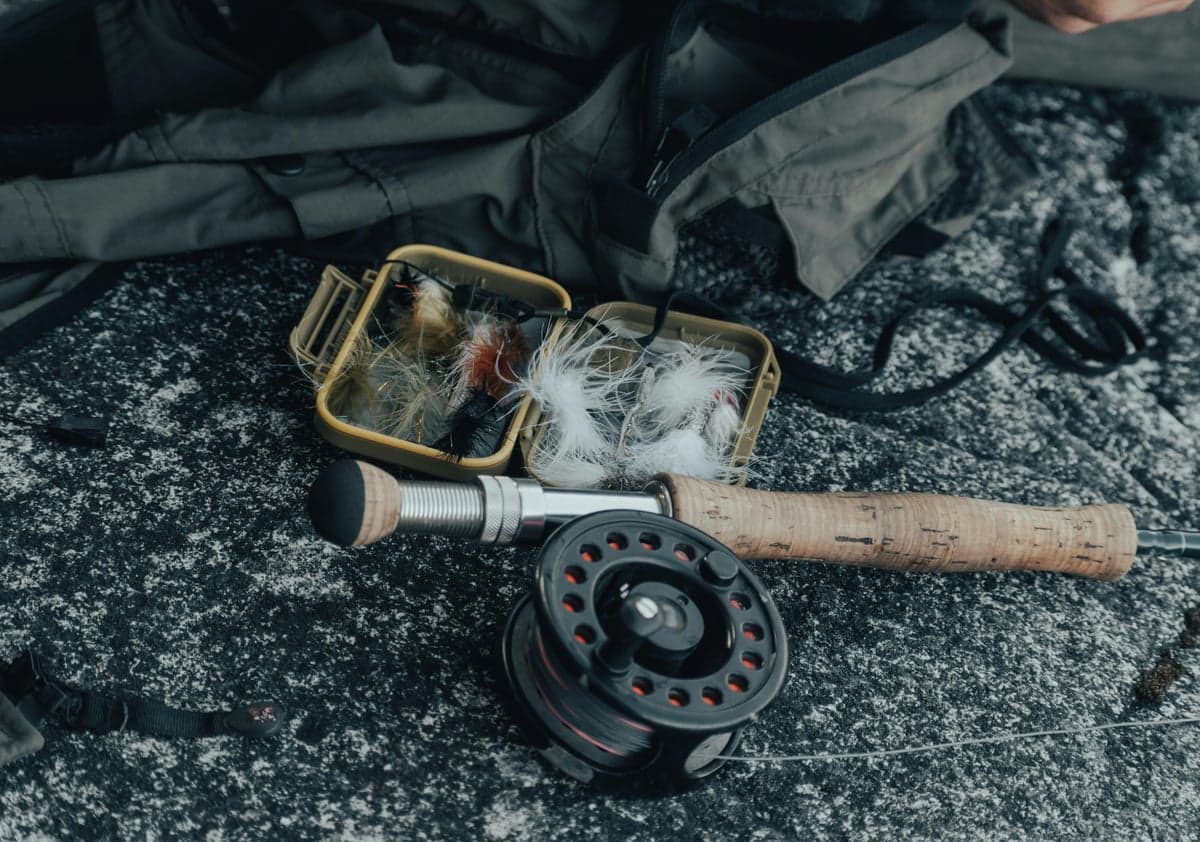 The right gear for the Au Sable: a 9-foot 5-weight rod covers most situations, with a selection of dry flies, nymphs, and streamers to match the diverse hatches