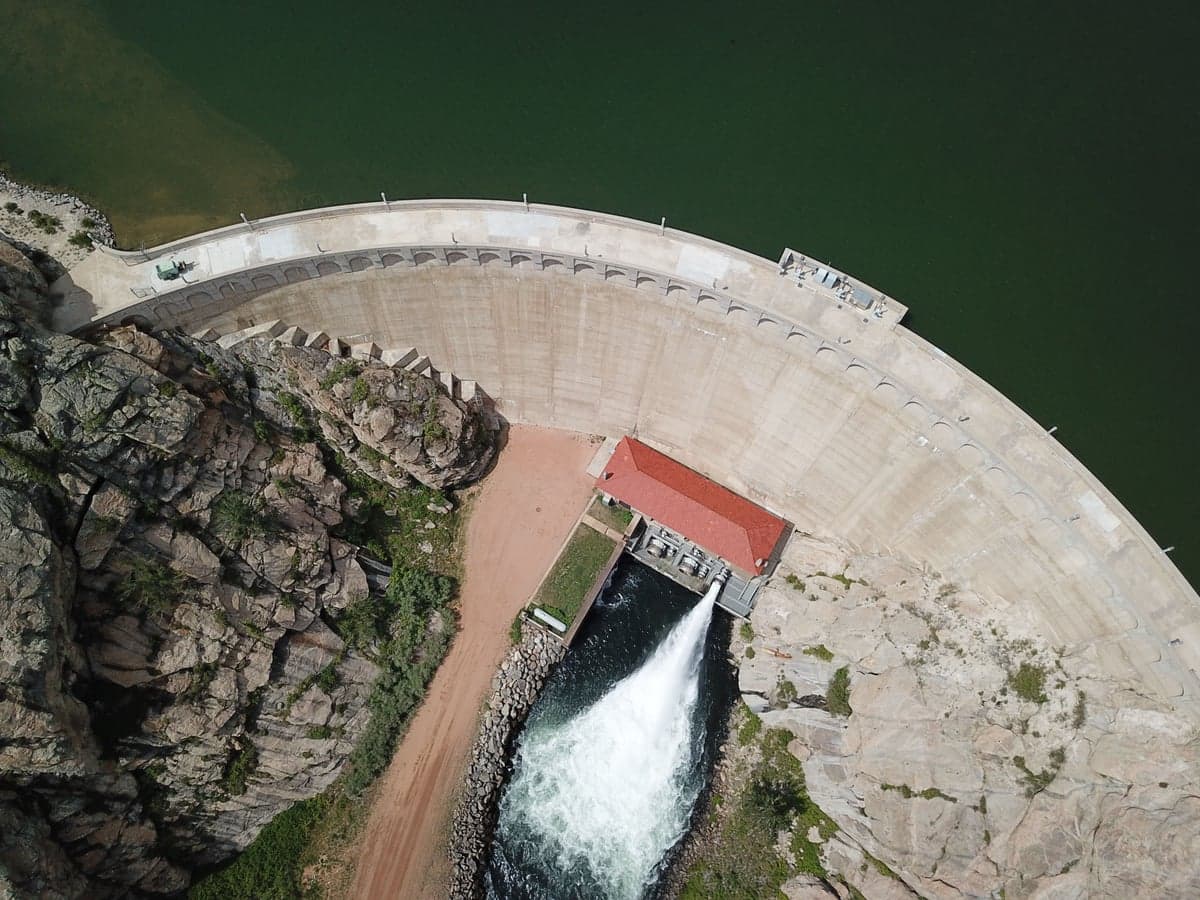 Crystal Dam controls flows into the Black Canyon. Releases from the Aspinall Unit dams keep water temperatures stable year-round, creating tailwater conditions that support a strong trout population.