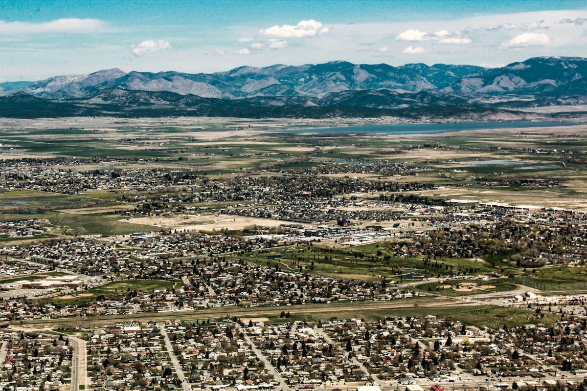 The Helena valley, about 35 miles south of Craig, with the Big Belt Mountains in the distance